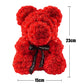 Rose Faux Teddy Bear with Gift Box and Lights - Romantic Anniversary or Valentine's Day Gift, Wedding Decor