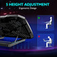 Laptop Cooling Pad with 5 Quiet Fans, Flexible Height & Phone Holder - Compatible with 12-15.6 Inch Laptops