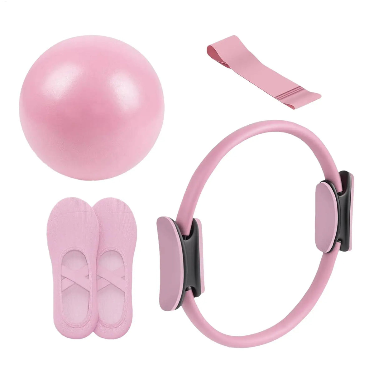 Pilates Ring Pink Fitness Kit Household Workout Kit Fall 2026 With Ball And Resistance Band For Pregnancy Postpartum