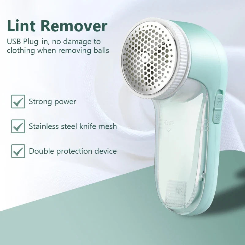 Household Clothes Motor-Driven Lint Remover USB Fabric Shaver Trimmer for Clothing Fluff Pellets
