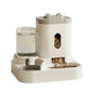 Feeder Automatic Cat Dog Bowl With Water Fountain Gray Dish