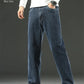 Men’s Stretchy Jeans - Wide Leg, Cotton, Business Casual