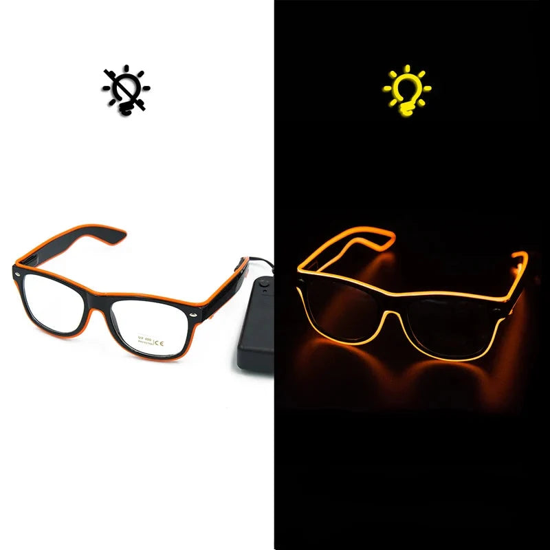 Glasses Led Neon Party Flashing Glasses - Glow Sunglasses for Festivals, Bar, Nightclub, Novelty Gift, Bright Light Supplies