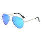 Timeless Big Pilot Sunglasses for Men - Deluxe Metal Black Aviation Shades UV400