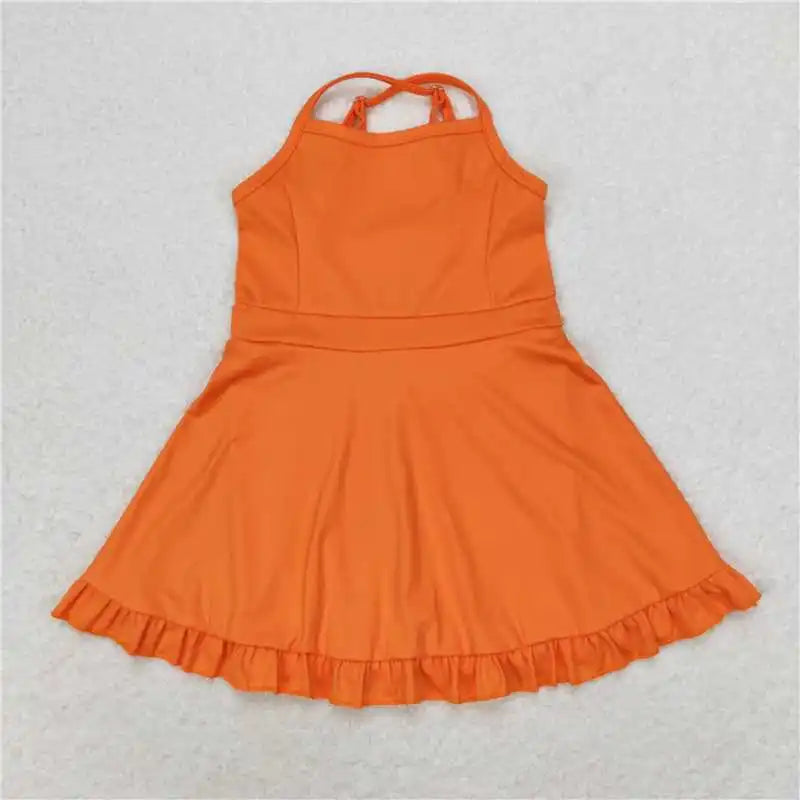 knee-length, cotton-elastane, casual wear for active play – Plush girls' knit dress