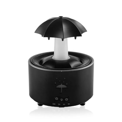 Rotating Umbrella Water Drop Humidifier with Night Lights, Essential Oil Aroma Diffuser for Household, Mute Spray, 300ML Capacity