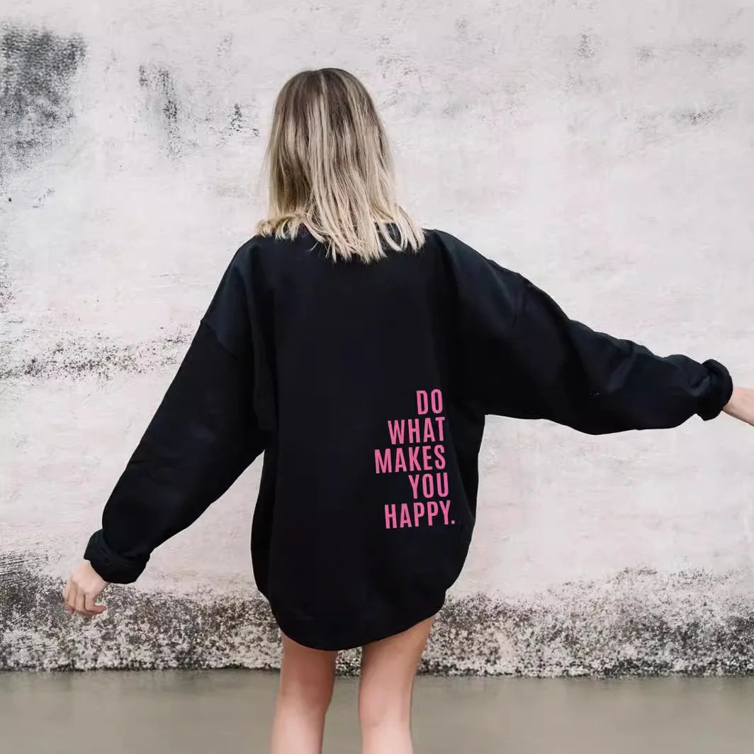 Oversized Women’s Hoodie - Back Print, Cotton, Regular