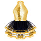 Light girls' leotard - sequined skirted tutu, polyester, for ballet and dance performances