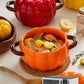 Soup Pumpkin Pot 1.4L Ceramic Bowl With Lid Halloween