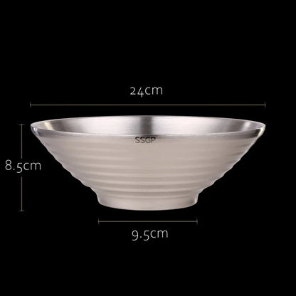 Steel Stainless Ramen Bowl 1.4L Insulating Christmas Gift
