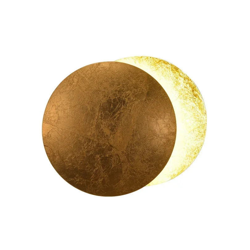 Wall2026 Edition Sconce Light Round Eclipse Contemporary Wall Lamp Iron Construction Ambient Bedside Decor Fall