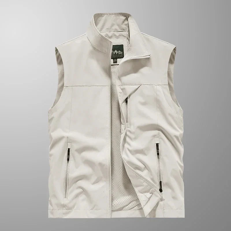 Water-Resistant Multi-Use Mens Vest - Sleeveless Polyester