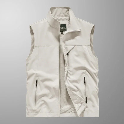 Water-Resistant Multi-Use Mens Vest - Sleeveless Polyester