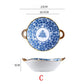 Inch 7.5 Japanese Ceramic Noodle Bowl With Handles Blue