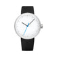 leather strap, round dial, minimalist everyday timepiece – Timeless unisex quartz wristwatch