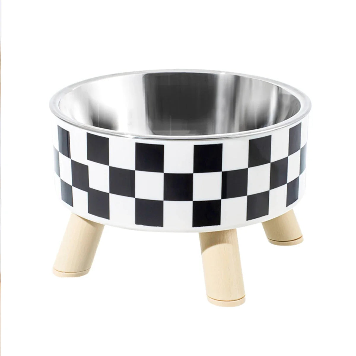 A Cat Bowl For Cats And Dogs - Tall Polka-Dot Stainless Steel Bowl, Anti-Overturn Design, Great for Drinking Water and Food