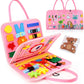Montessori Toddler Busy Learning Board - Activity Toy for Fine Motor Skills, Great Christmas Gift for Ages 1-4