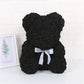 Rose Faux Teddy Bear with Gift Box and Lights - Romantic Anniversary or Valentine's Day Gift, Wedding Decor