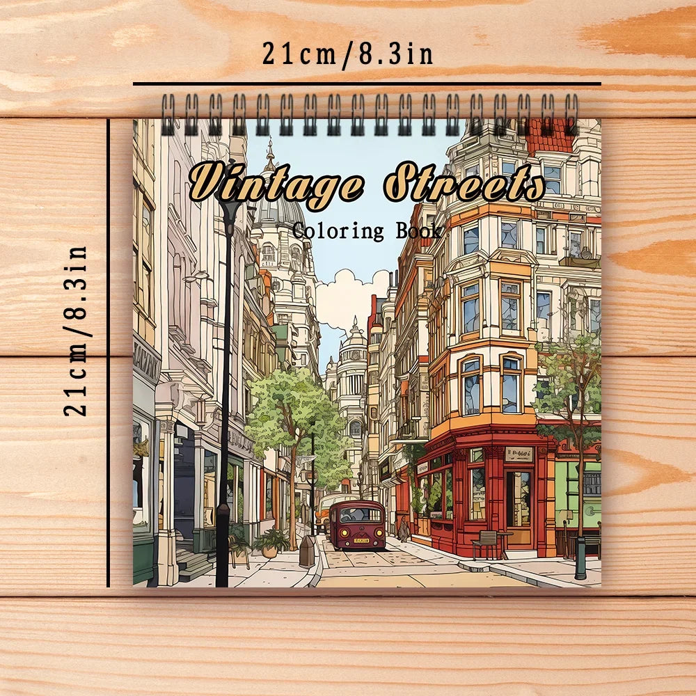 Adult2025 Edition Coloring Book Spiral Bound 30 Sheets 8.3 By 8.3 Inches Holiday Gift Idea For Relaxation