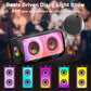 Bluetooth2025 Edition Speaker Karaoke Machine With 2 Microphones And LED Lights Household Party Sound System Fall
