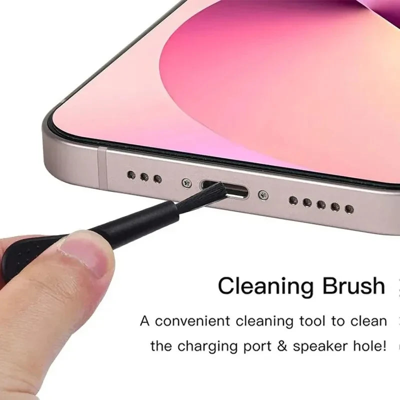 Speaker Phone & Charging Port Cleaning Kit - Dust Plugs & Earphone Brush for iPhone and Android