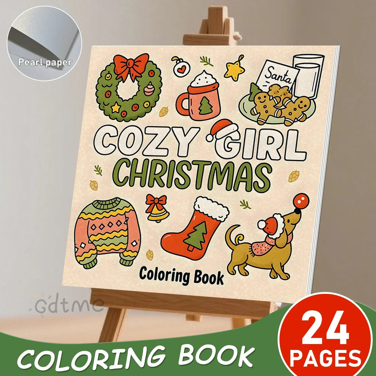 Coloring2025 Edition Book For Adults Cozy Christmas Theme Simple Relaxing Holiday Coloring Pages Gift Idea