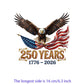 Iron2026 Edition On Patches USA Flag Bald Eagle Heat Transfer Kit Patriotic 4th Of July DIY Clothing Decor