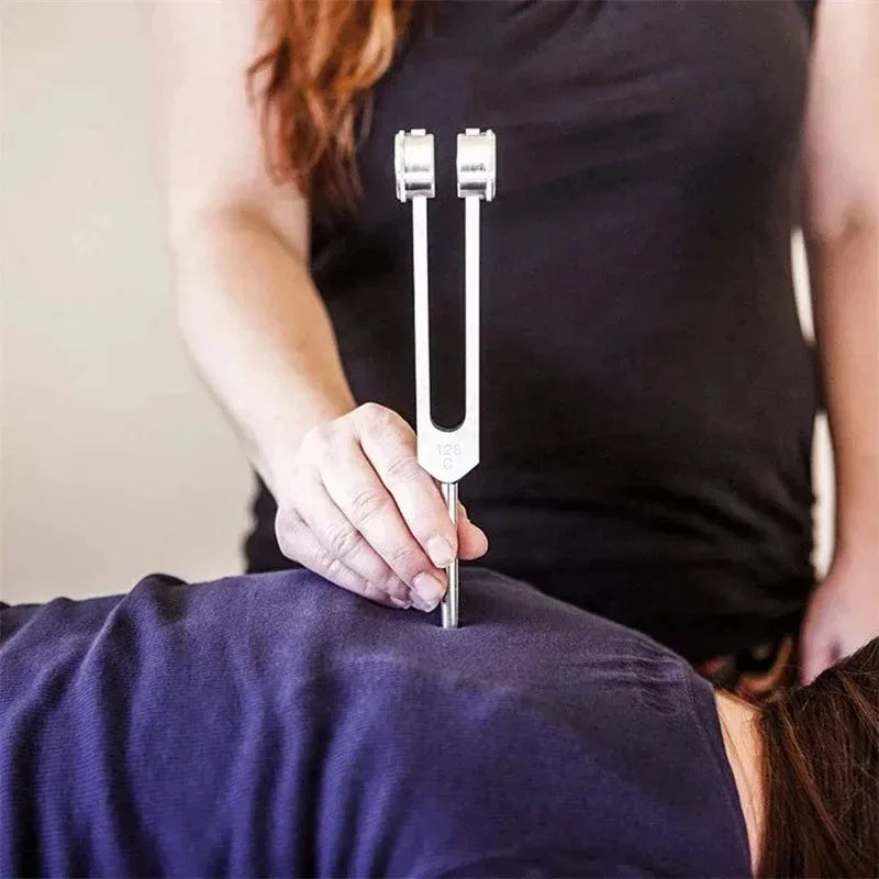 Chakra Healing Tuning Fork Kit 128Hz 512Hz - Aluminum Alloy Sound Therapy Tools for Yoga and Meditation