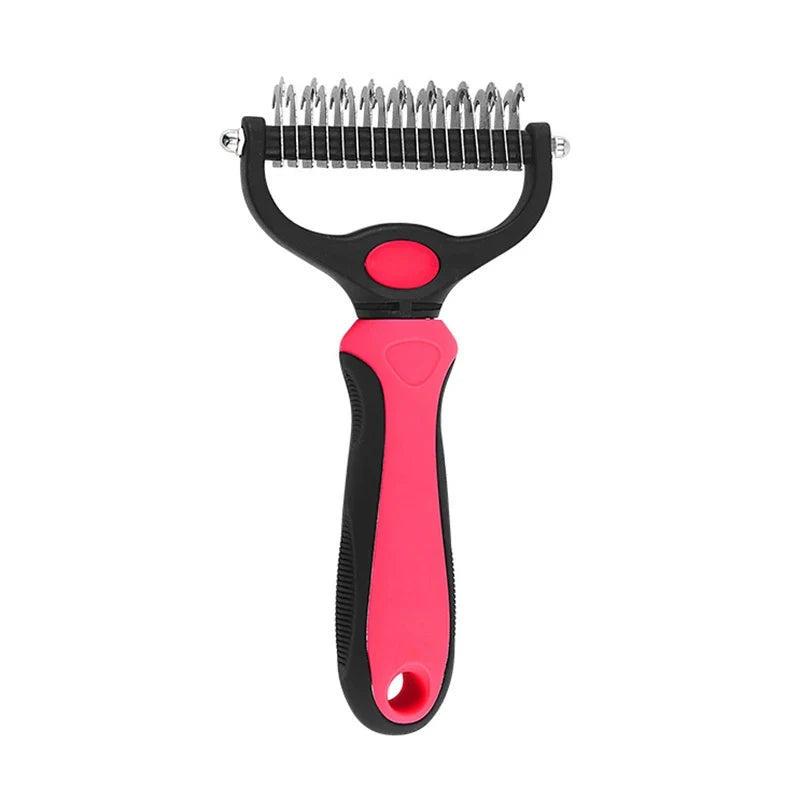 Pet Grooming Maintenance Deshedding Brush for Dogs & Cats - Fur Remover & Knot Cutter Comb