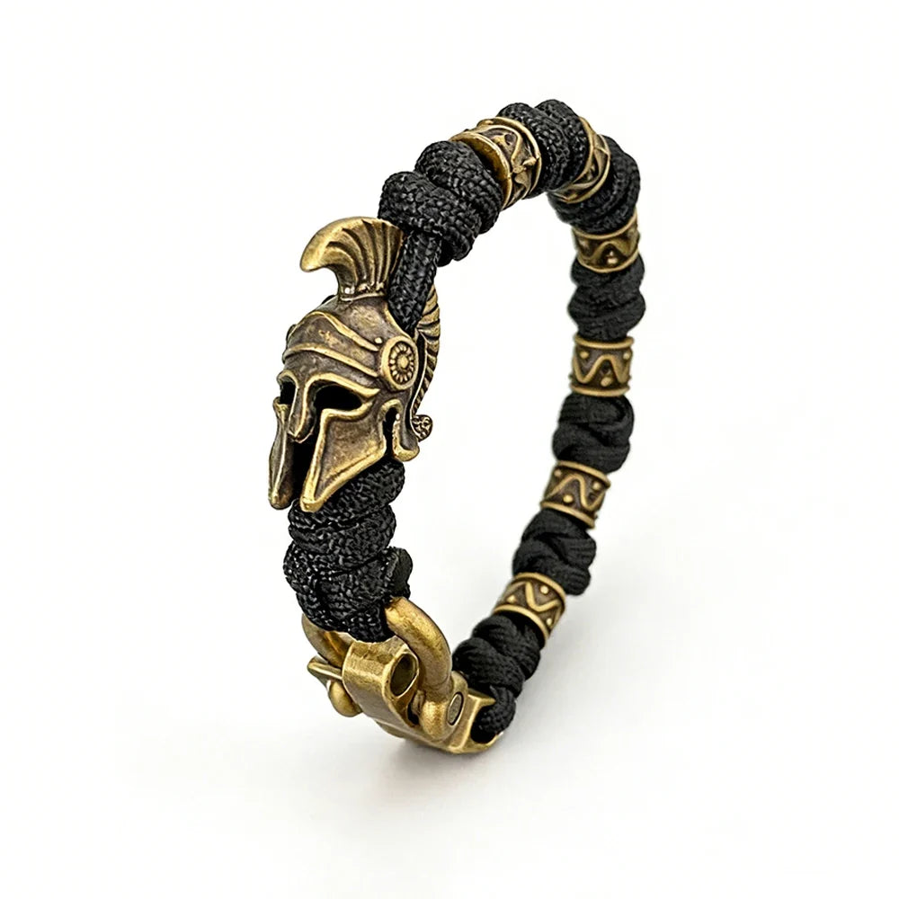Skull Paracord Bracelet Gothic Wristband Halloween 2026 Gift Idea Flexible Braided Jewelry