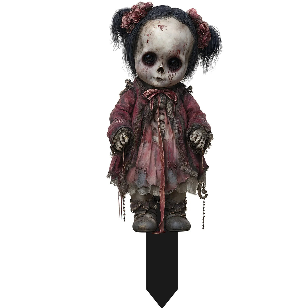 Halloween Yard Stakes Plastic Spooky Cartoon Garden Ornaments Fall 2025 Outdoor Courtyard Decor Simple Setup