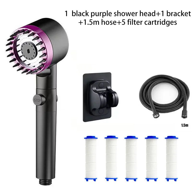 Handheld2026 Edition Shower Head With Three Speed Settings Water-Saving, Simple Install Spring Refresh