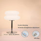 Lamp Table Cream Plastic Lampshade Mushroom Bedside Lamp Fall 2025 Tri Color Dimming USB LED Included Cozy Ambient