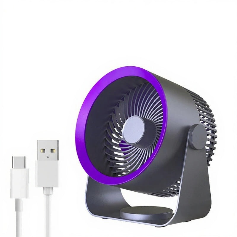 Travel-Friendly Fan Battery Desk Air Circulator Quiet Summer