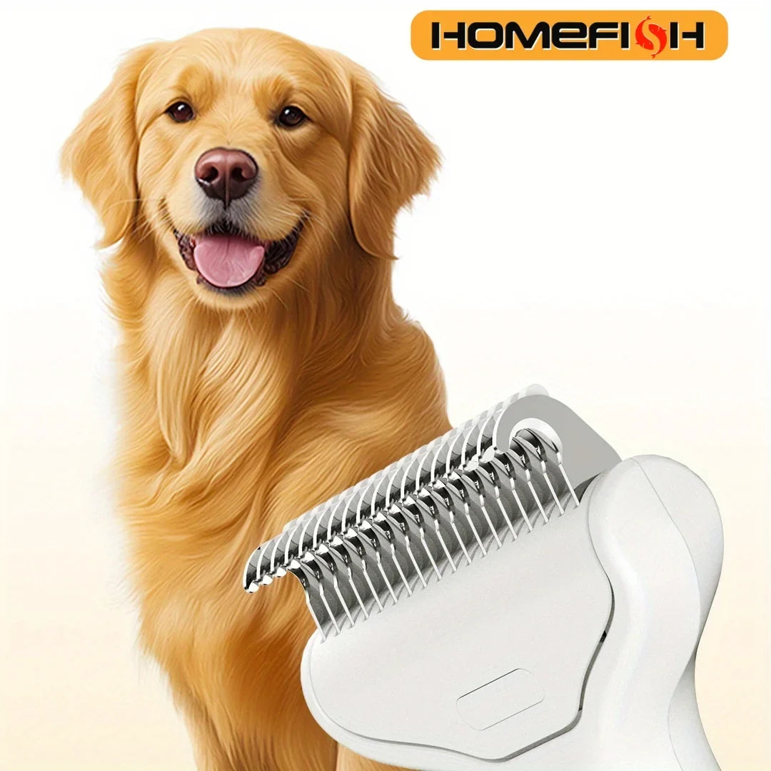 Pet Grooming Brush Floating Stainless Steel Deshedding Device For Long Haired Pets TikTok Viral 2026 Gift