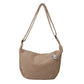 Corduroy Crossbody Bag Large Capacity Beige Shoulder Bag Fall 2026 Regular Use