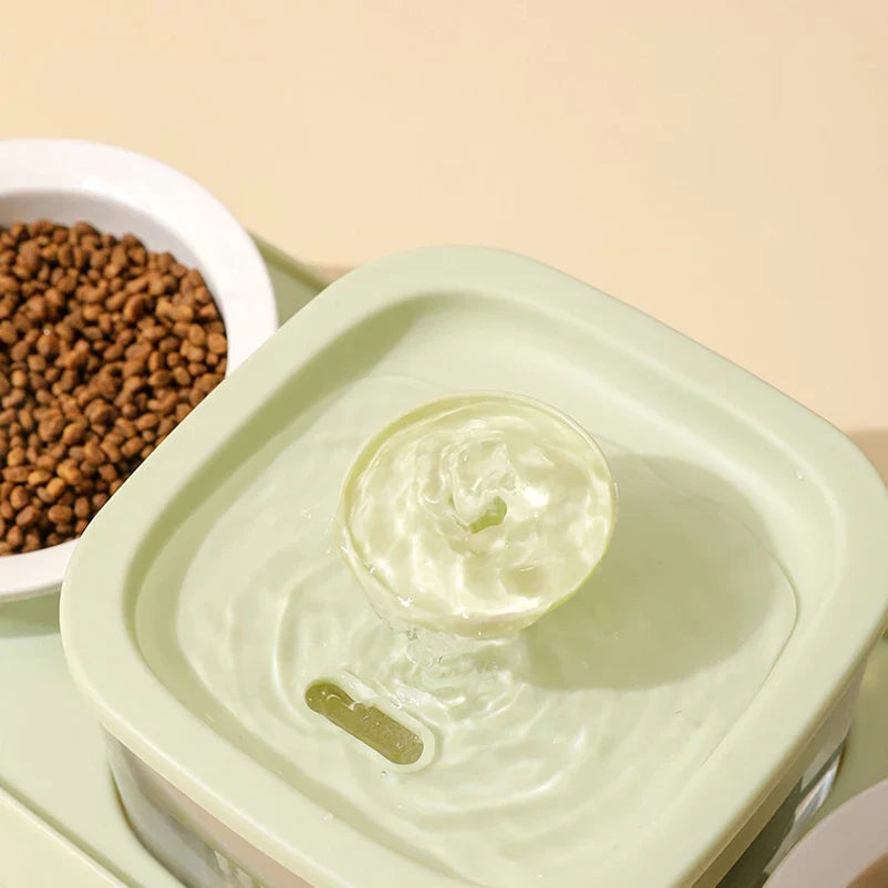 Automatic Pet Feeder 200ml Portion Double Bowl Stainless Steel Food And Water Station Fall 2025 Anti Slip Simple Clean