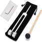 Chakra Healing Tuning Fork Kit 128Hz 512Hz - Aluminum Alloy Sound Therapy Tools for Yoga and Meditation