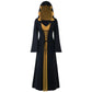 Women's Lace-Up Hooded Medieval Vampire Witch Cloak Robe - Great Halloween Costume for Themed Events