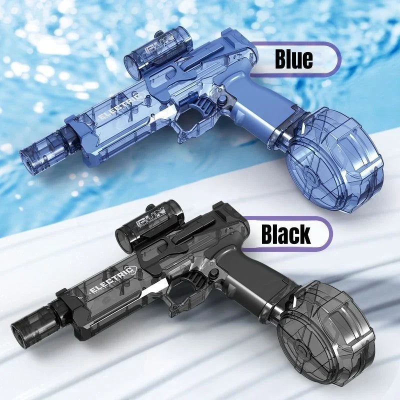 Motor-Driven Water Gun Self-Priming Pulse Blaster Kids Toy Summer 2025 Large Capacity Tank LED Lights