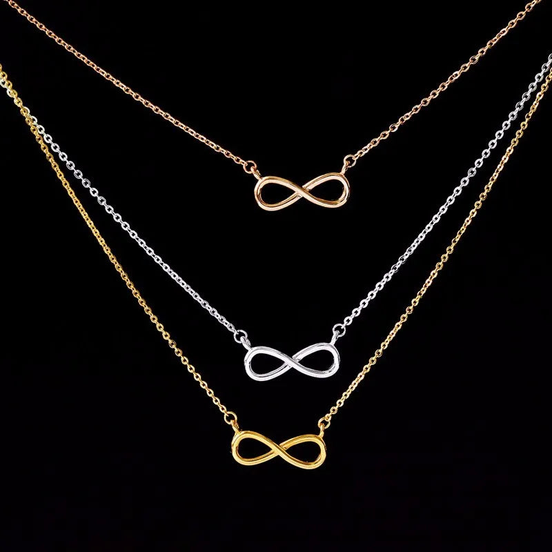 Stainless Steel Mom Gift for Mother's Day Bohemia Charm Infinity Pendants – Infinity Pendant Choker Necklace
