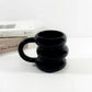 Coffee Ceramic Mug Kawaii Circle Design Korean Cute Style TikTok Viral Fall 2025 Microwave Safe Gift