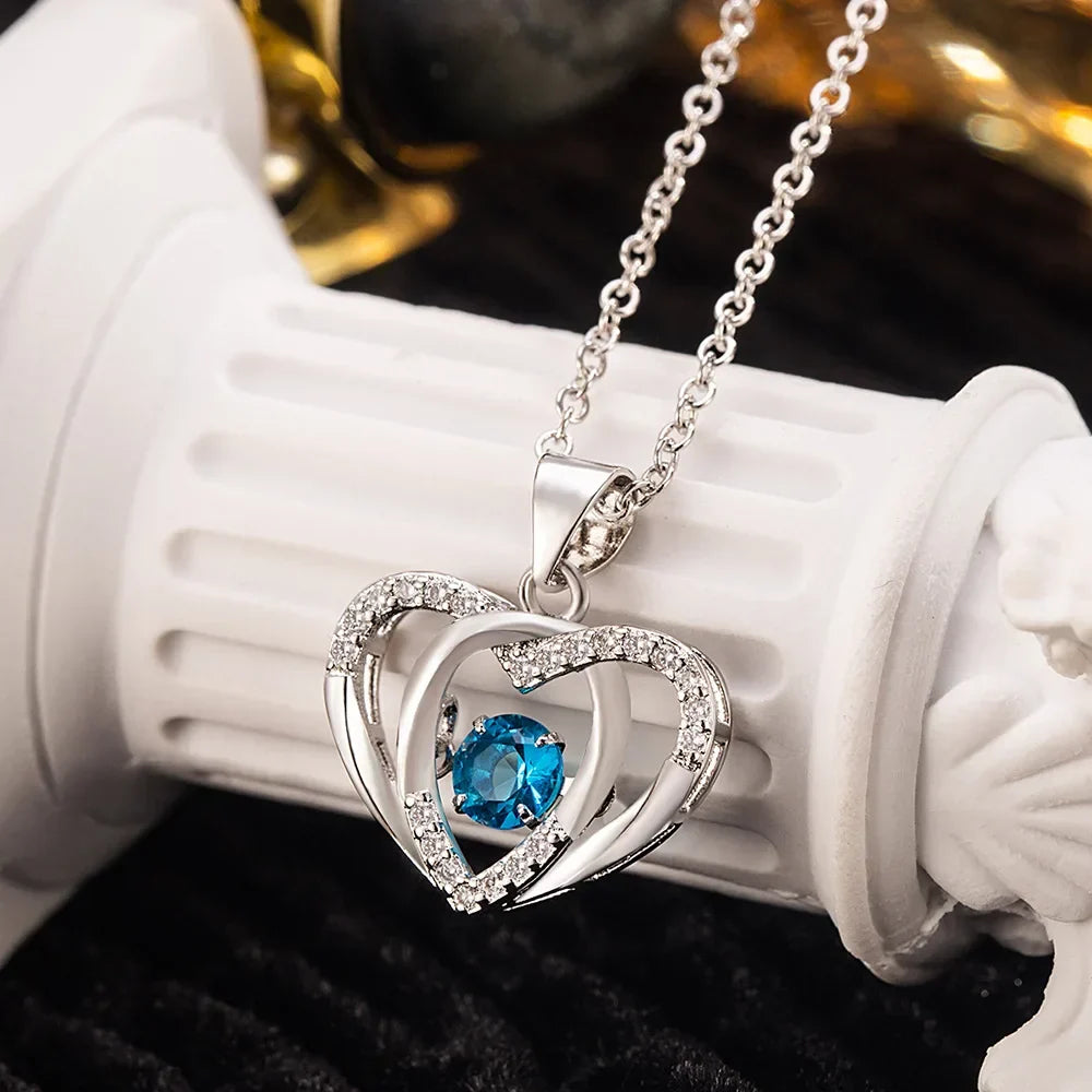 Silver Sterling Necklace Heart Shaped Pendant Minimalist Jewelry Holiday Gifts 2026 Gift-Ready