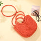 Straw Bag Organic Handwoven Half Moon Beach Tote Crossbody Bag Large Capacity Summer 2026 Vacation Accessory
