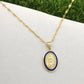 women's Timeless Virgin Mary pendant necklace - 18K gold-plated stainless steel link chain, for everyday wear