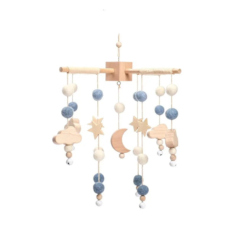 Mobile Baby Wooden Crib Hanging Toy Newborn Nursery Fall 2025 Soothing Music Developmental Gift