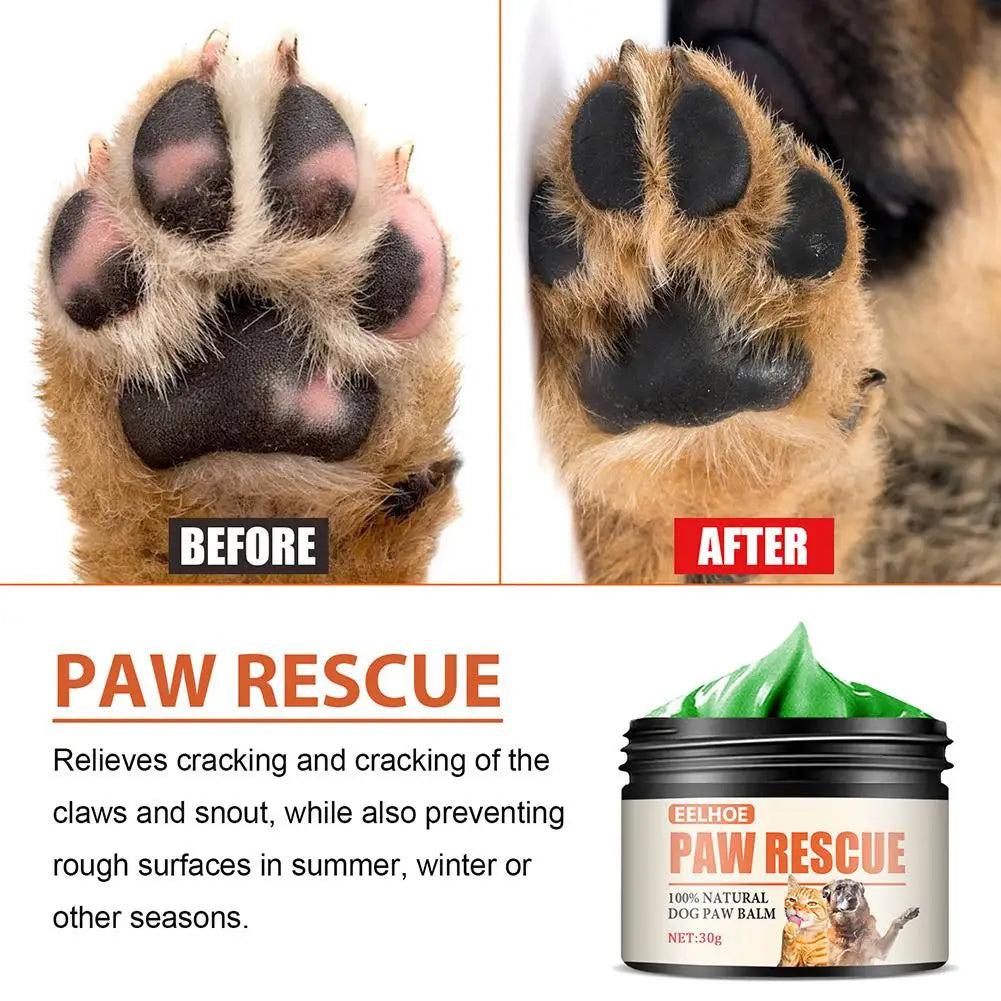Pet Paw Balm for Dogs & Cats - Moisturizing Foot Maintenance Cream, Protective Oil for Winter Paw Health