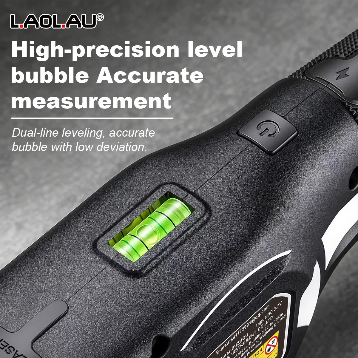 Type-C Battery-Powered Class II Laser Auto-Lock Device 2026 – LAOLAU 2-in-1 Laser Tape Measure 5M/16FT