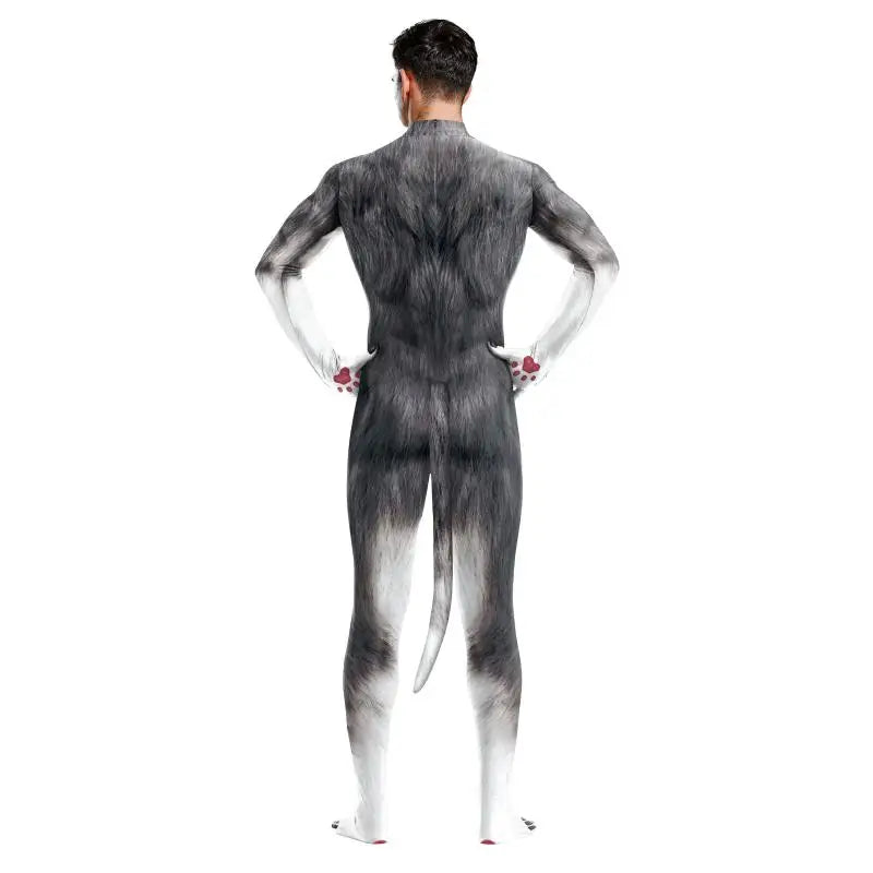Costume Husky Bodysuit Unisex Couple Halloween Party