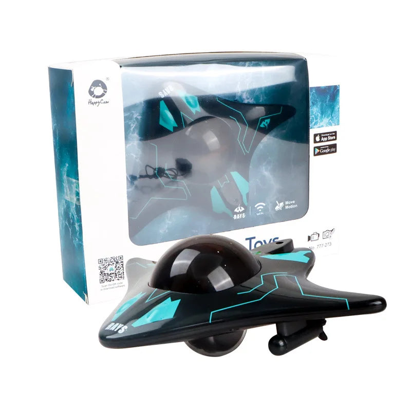 WiFi Mini RC Speedboat with Underwater Camera - Real-Time Transmission, 15m Range, Great for Kids' Christmas Gifts